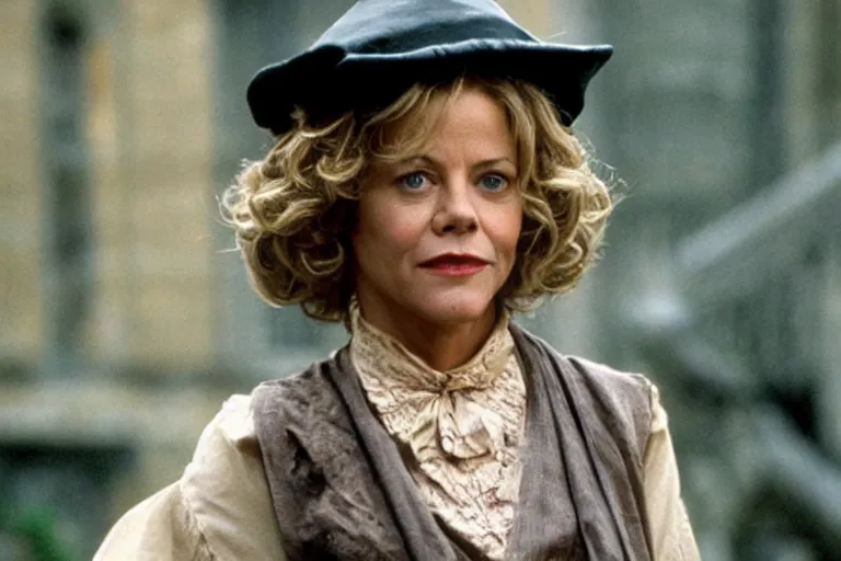 Image similar to film still Meg Ryan as Minerva McGonagall in Harry Potter movie