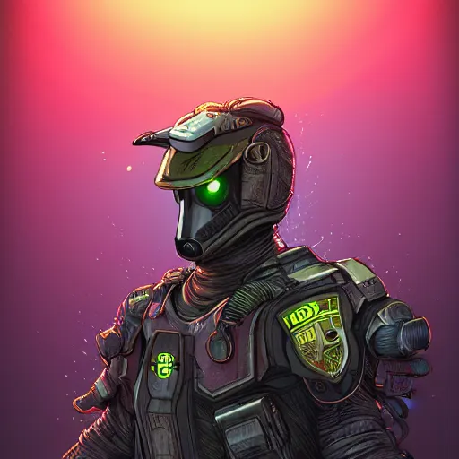 Prompt: a goose in a detective suit, blossoming, dystopia core, apocalyptic, armor, warrior, dramatic, sharp focus, fiction, neon, fantasy, hyper detailed, digital art, trending in artstation, cinematic lighting