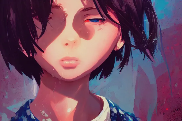 Image similar to gangsta girl, cute face, intricate, highly detailed, digital painting, official media, anime key visual, concept art, rich vivid colors, ambient lighting, sharp focus, illustration, art by wlop and ilya kuvshinov and makoto shinkai