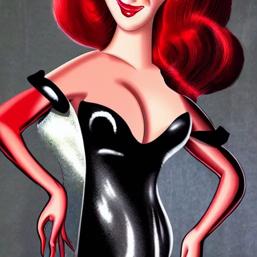 Image similar to Jessica rabbit as a real human being photo