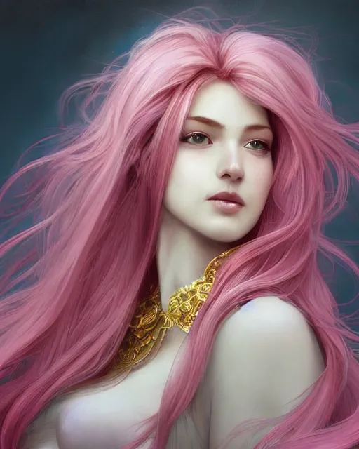 Prompt: !dream perfectly-centered-Portrait of a pink haired Goddess, The Perfect Human Female Specimen, intricate, elegant, super highly detailed, professional digital painting, artstation, concept art, smooth, sharp focus, no blur, no dof, extreme illustration, Unreal Engine 5, 8K, art by artgerm and greg rutkowski and alphonse mucha and loish and WLOP