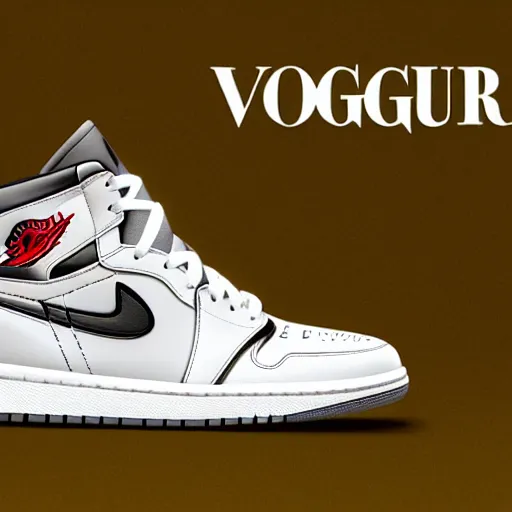Image similar to photo of new jordan sneakers, high quality product ads in vogue