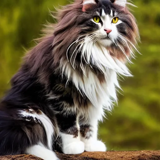 Prompt: a norwegian forest cat.