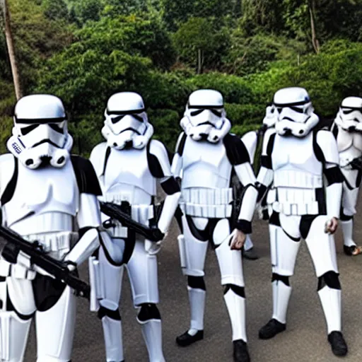 Image similar to storm troopers on holiday in thailand