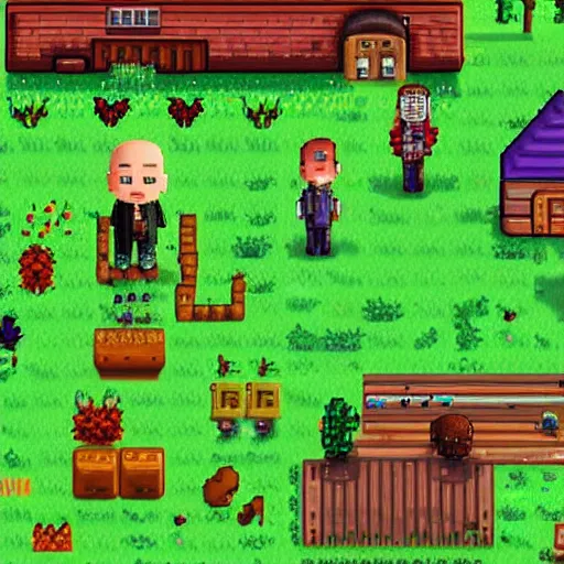 Prompt: agent 4 7 in stardew valley