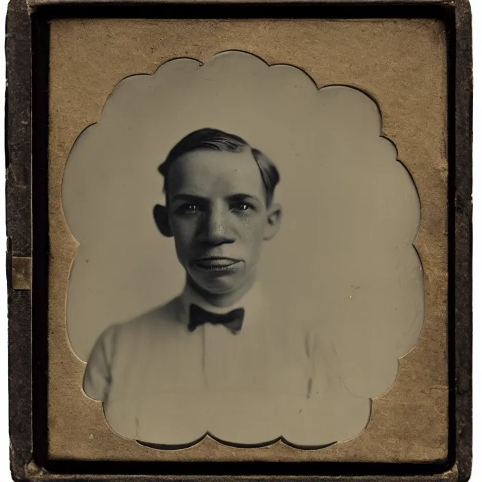 Image similar to facial portrait of donald duck, 1 9 2 1, ambrotype, by george s. cook, award winning