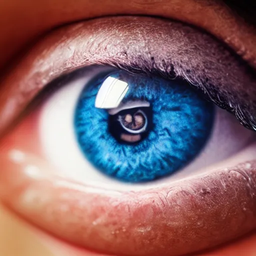 Image similar to ultra realistic eye, m in the middle, love style, 8 k resolution, detailed,