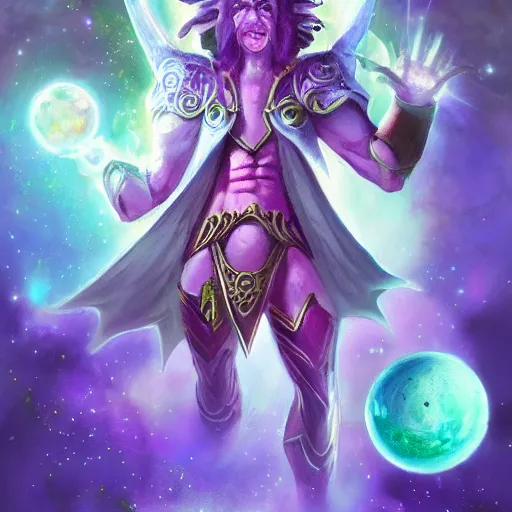 Prompt: fantasy cosmic concept art of the Universes child