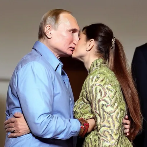 Image similar to kareena kapoor kissing putin