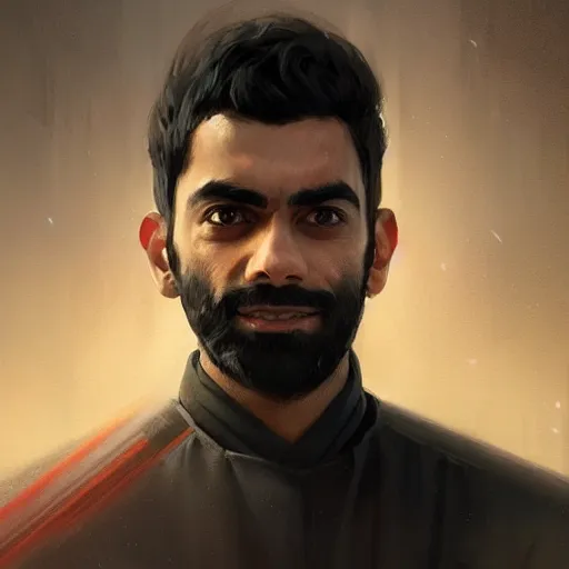 Prompt: A portrait of Rahul Kohli, sith, star wars art, art by greg rutkowski, matte painting, trending on artstation