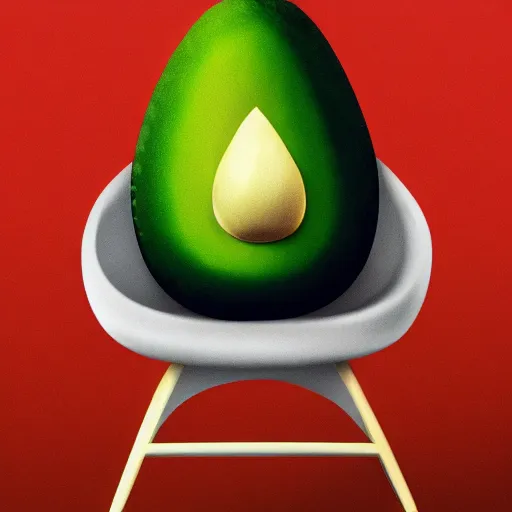 Image similar to an armchair in the shape of an avocado cinematic lightning 4k award winning artstation