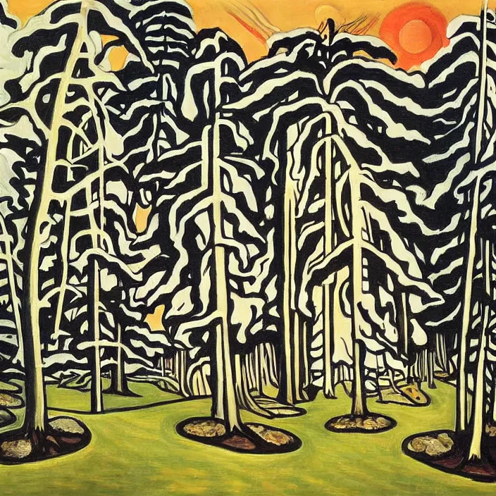 Image similar to charles burchfield art painting