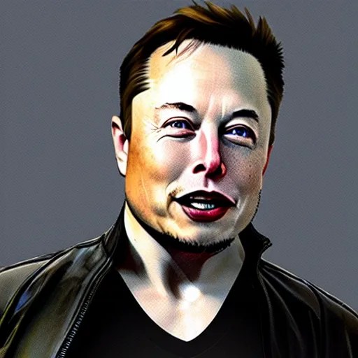Image similar to elon musk with a cube head, photorealistic