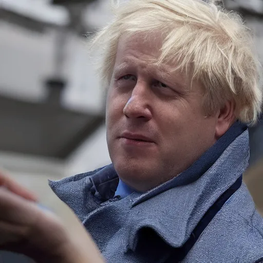 Image similar to medium shot photo of Boris Johnson smoking weed, 4k, ultra HD