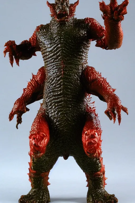 Image similar to kaiju action figure, vintage, 1980s