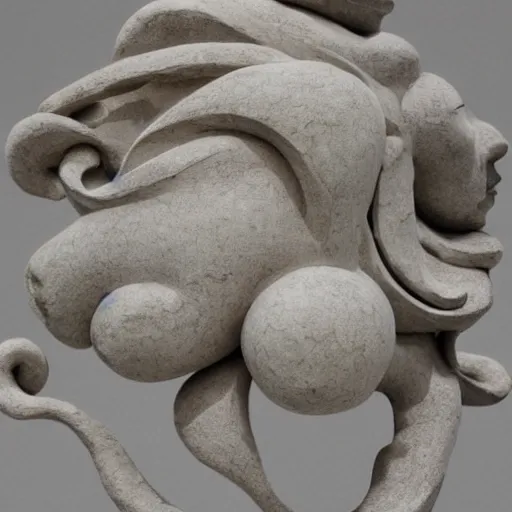 Image similar to sculpture of a cloud intricate detail variants