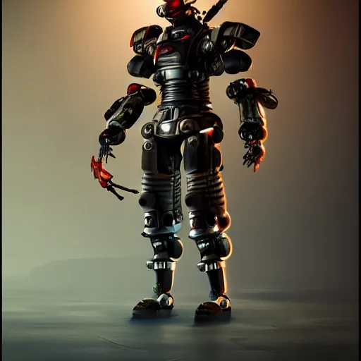 Image similar to futuristic samurai robot in cyberpunk style, photorealistic, 8k, detailed