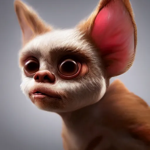Prompt: cute gizmo the mogwai, award winning creature portrait photography, extremely detailed, artstation, 8 k, sensual lighting, incredible art, wlop, artgerm