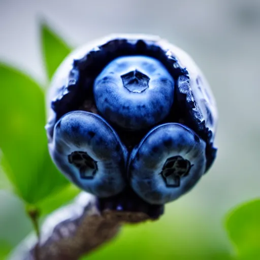 Image similar to a spherical blueberry dragon, photo, 8k