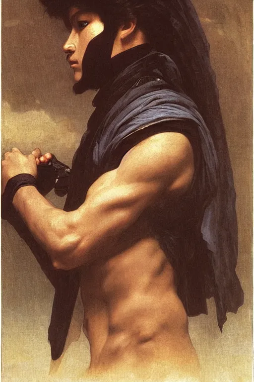 Image similar to portrait of a kamen rider rx, majestic, solemn, by bouguereau