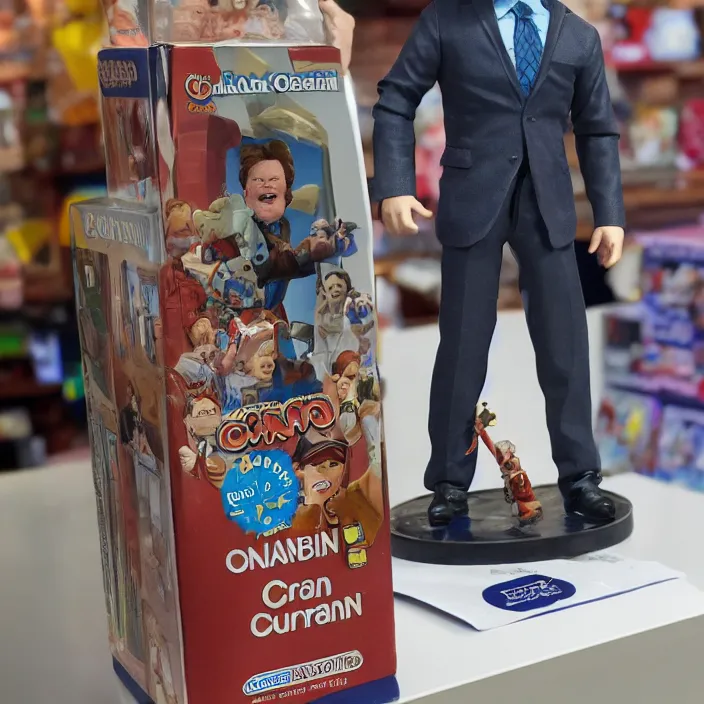 Prompt: Conan O'Brien, an amiibo of Conan O'Brien, figurine, detailed product photo,