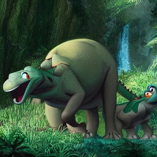 Prompt: The Land Before Time 2022 Cera photorealistic 3D