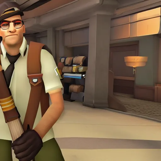 Image similar to Scout from the game Team Fortress 2