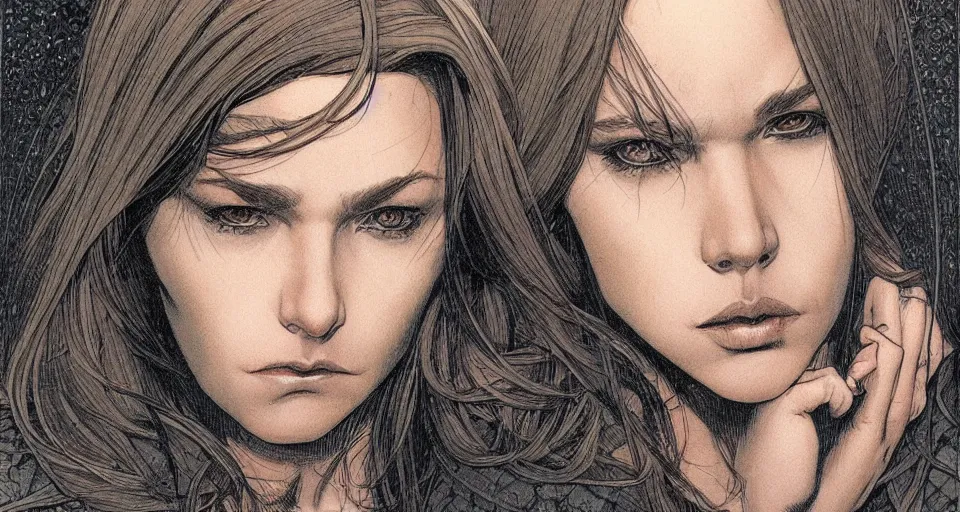 Image similar to a beautiful portrait of a woman Travis Charest style