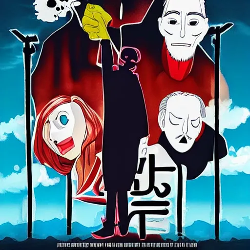 Image similar to Movie Poster about Jack The Reaper English Serial Killer biopic by Studio Ghibli