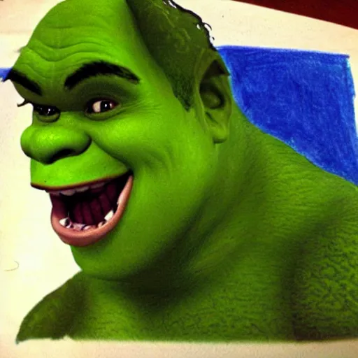 A Creepy Children's Drawing Of Shrek, Nightmare 