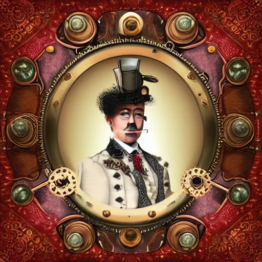 Prompt: photorealistic portrait of a steampunk royal wearing a monocle