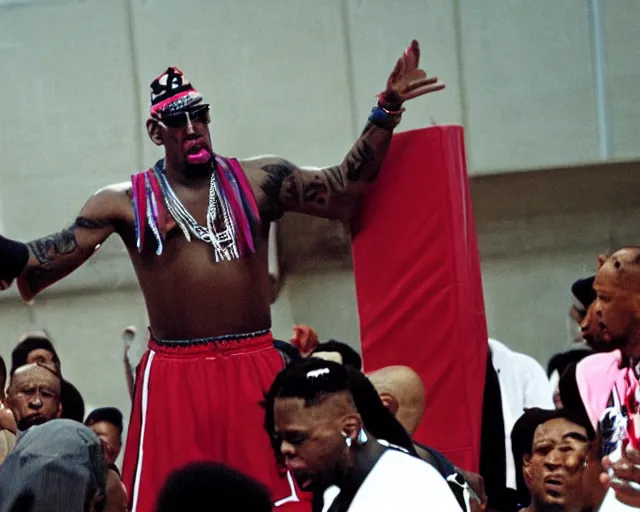 Image similar to 10,100 god's worshipping dennis rodman the pimnp