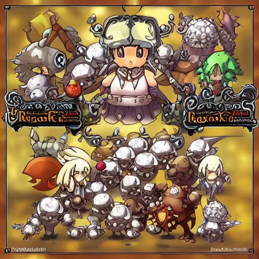 Image similar to “Ragnarok online, a large poring boss being fought by player characters”