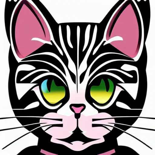 Image similar to portrait of a evil emperor kitten, sticker, highly detailed, colorful, illustration, smooth and clean vector curves, no jagged lines, vector art, smooth