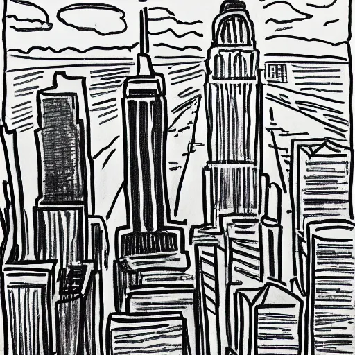 Image similar to kid drawing of New York