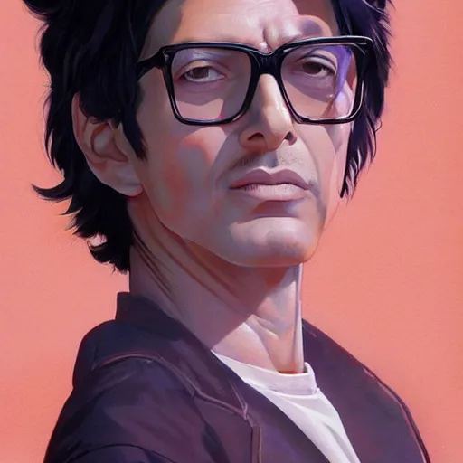 Prompt: jeff goldblum portrait as manga girl, realistic shaded perfect face, fine details. anime. realistic shaded lighting poster by ilya kuvshinov katsuhiro otomo ghost - in - the - shell, magali villeneuve, artgerm, jeremy lipkin and michael garmash and rob rey