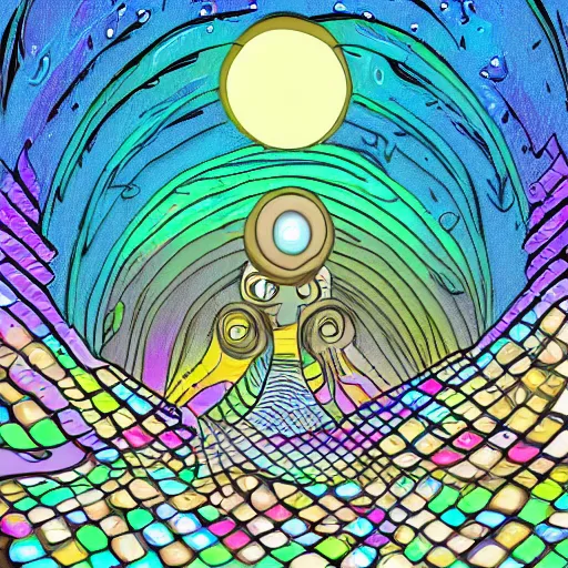 Prompt: digital drawing of imagination on a trip to openness