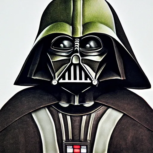 Prompt: highly detailed portrait of darth vader in the style of hieronymus bosch