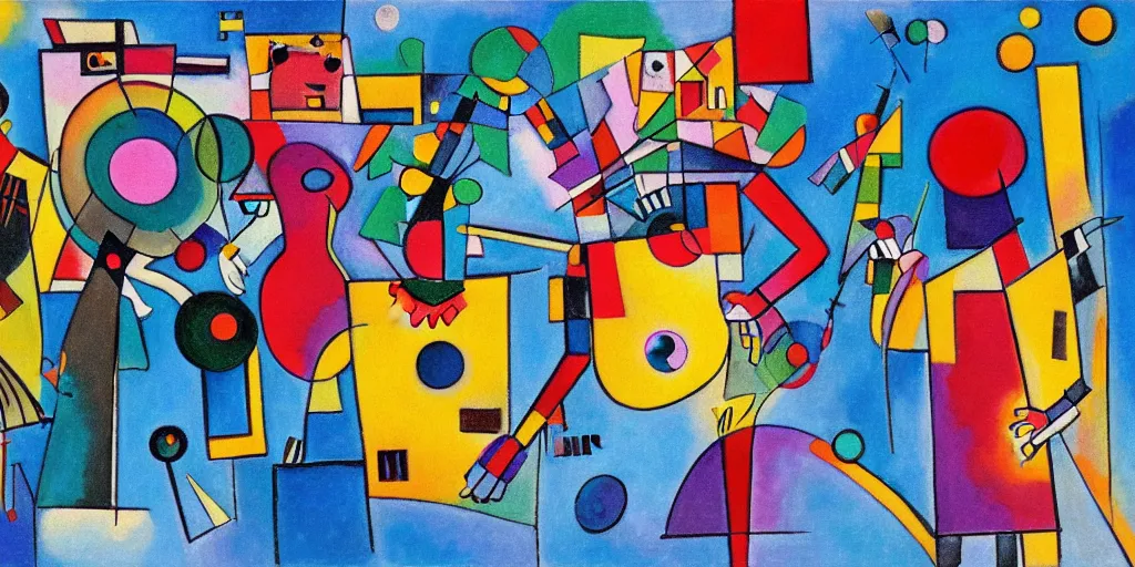 Image similar to kandinsky style robots