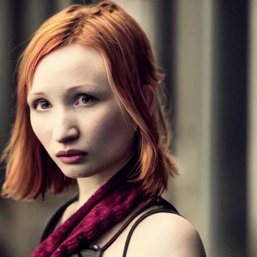 Prompt: a still of Emily Browning from sucker punch