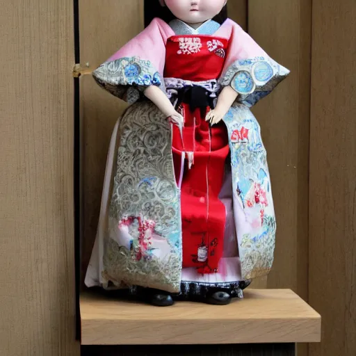 Prompt: a doll from japan