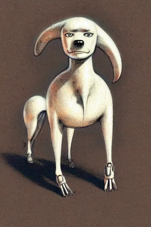 Image similar to (((((1950s retro robot dog . muted colors.))))) by Jean-Baptiste Monge !!!!!!!!!!!!!!!!!!!!!!!!!!!