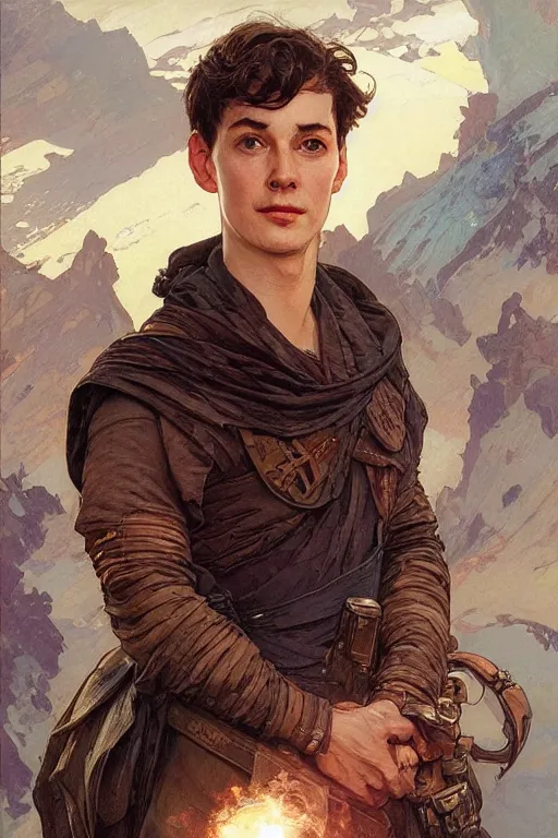 Image similar to Paul Atreides portrait by Stanley Artgerm Lau, greg rutkowski, thomas kindkade, alphonse mucha, loish, norman Rockwell