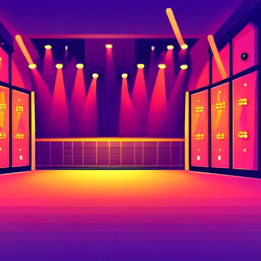 Image similar to 2 d empty music venue, design, vector art, digital art, portrait, 4 k, 8 k, sharp focus, smooth, illustration, room, concept art