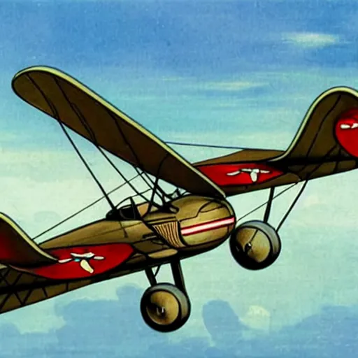 Image similar to dragon fighting ww1 biplanes