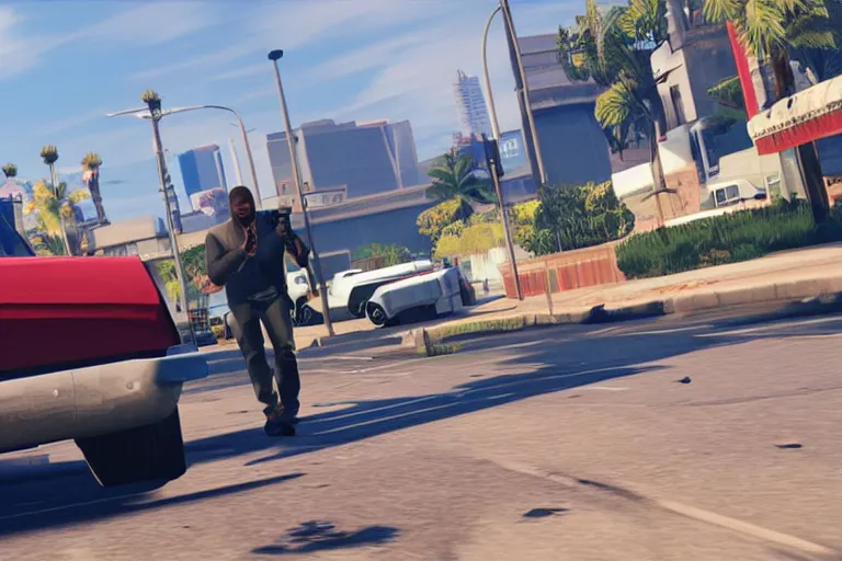 Image similar to leaked gameplay footage of Grand theft auto 6