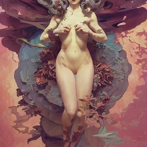 Prompt: art by joseph leyendecker, peter mohrbacher, ruan jia, marc simonetti, ayami kojima, cedric peyravernay, alphonse mucha, victo ngai