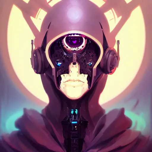 Image similar to a portrait of a cybernetic grim reaper, cyberpunk concept art by pete mohrbacher and wlop and artgerm and josan gonzales, digital art, highly detailed, intricate, sci-fi, sharp focus, Trending on Artstation HQ, deviantart, unreal engine 5, 4K UHD image