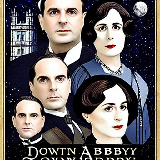 Image similar to downton abbey in space