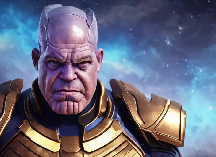 Image similar to benjamin netanyahu as thanos from avengers endgame, 8 k, bluray, screenshot